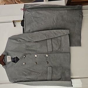 Le Suit heathered grey suit size 10 petite